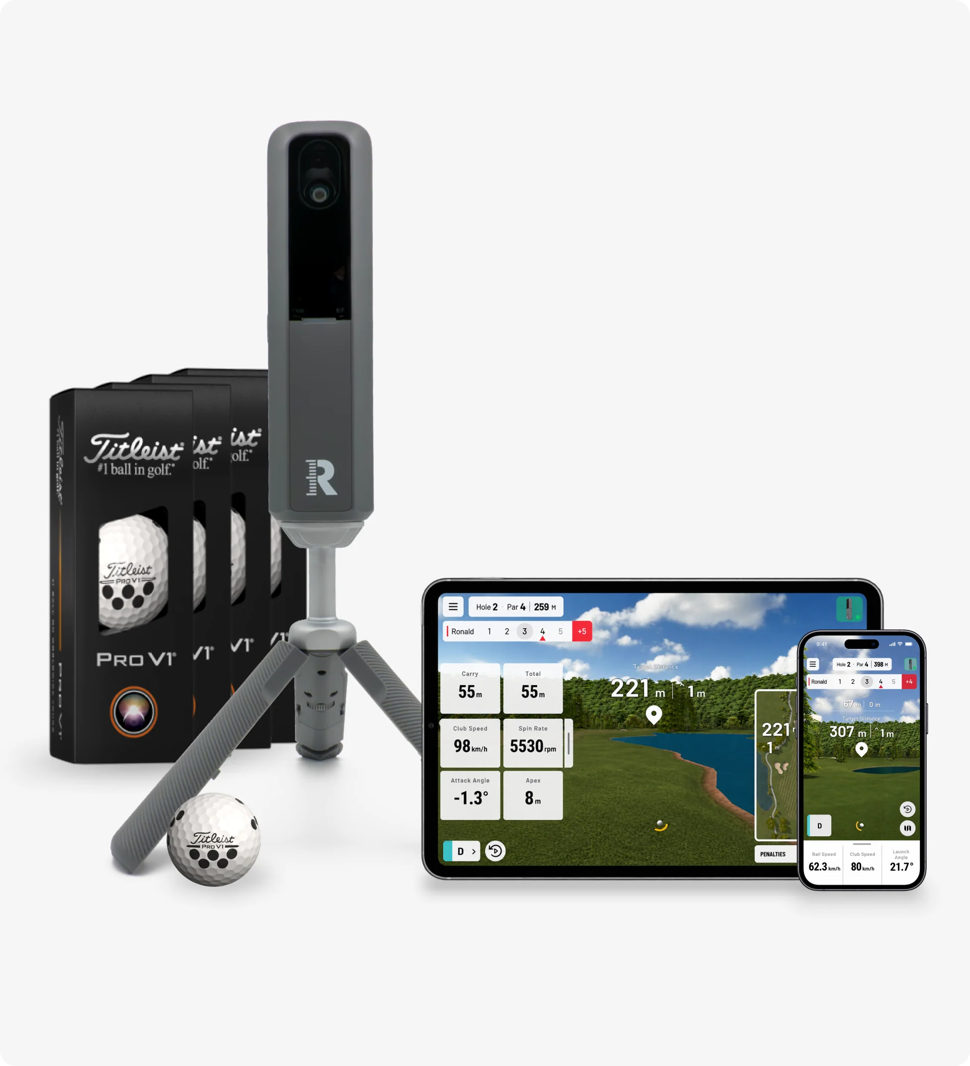 Rapsodo MLM2XPRO mobil golf-launchmonitor og simulator
