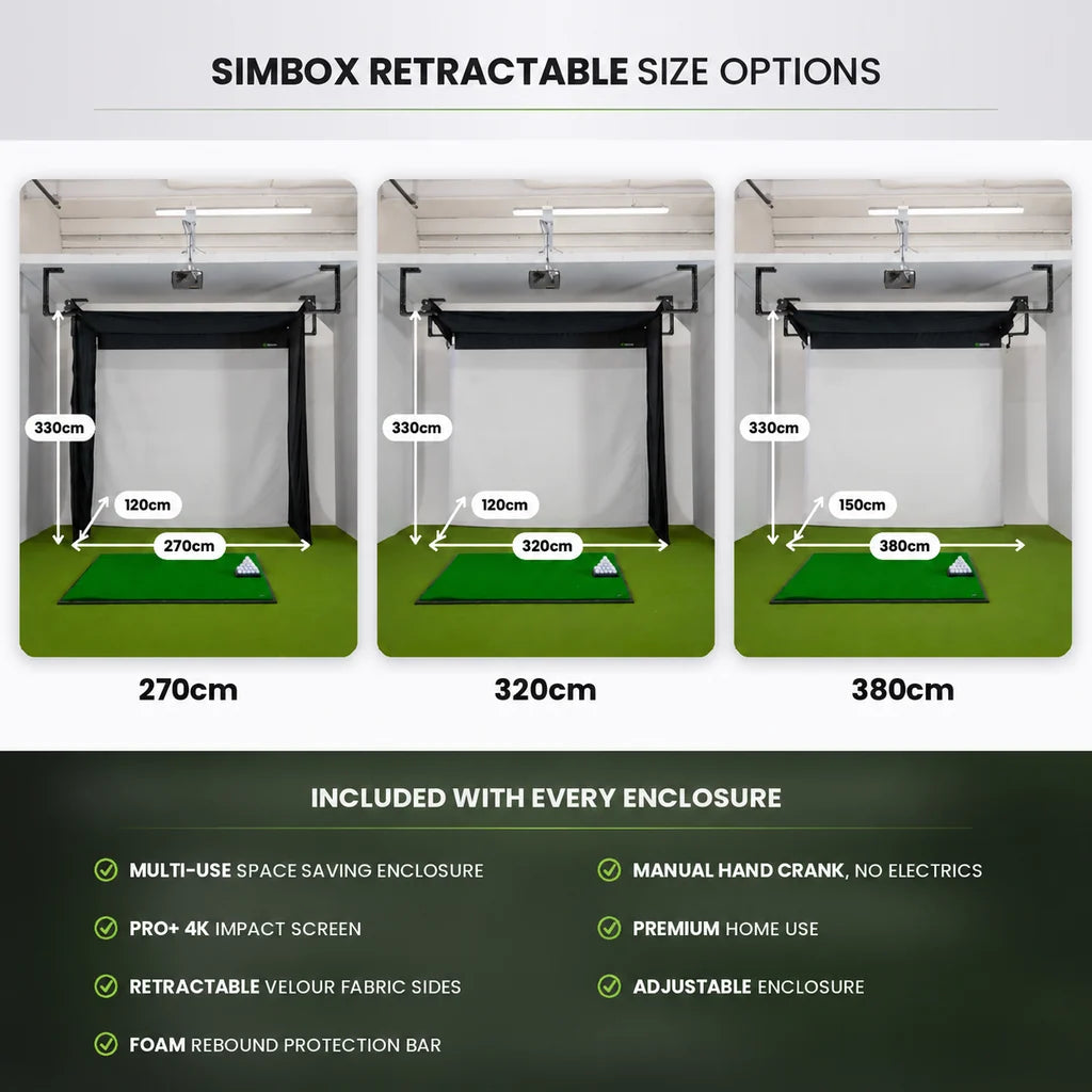 Skytrak ST MAX Retractable Simbox Home Golf Simulator Package