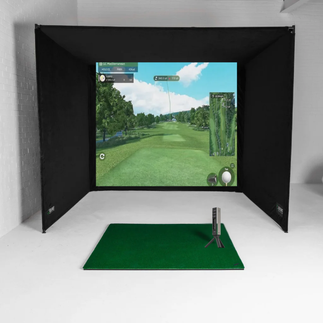 Square Golf Omni Simbox hjemmegolfsimulator, komplett pakke