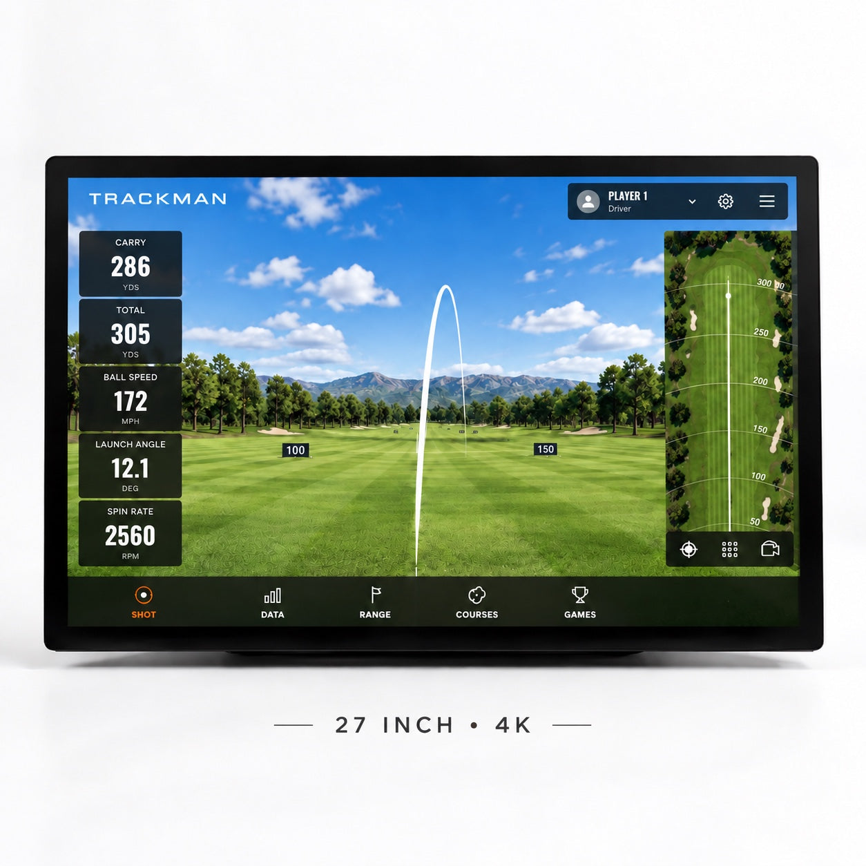 Golfbays 4K berøringsskjermmonitor 27"