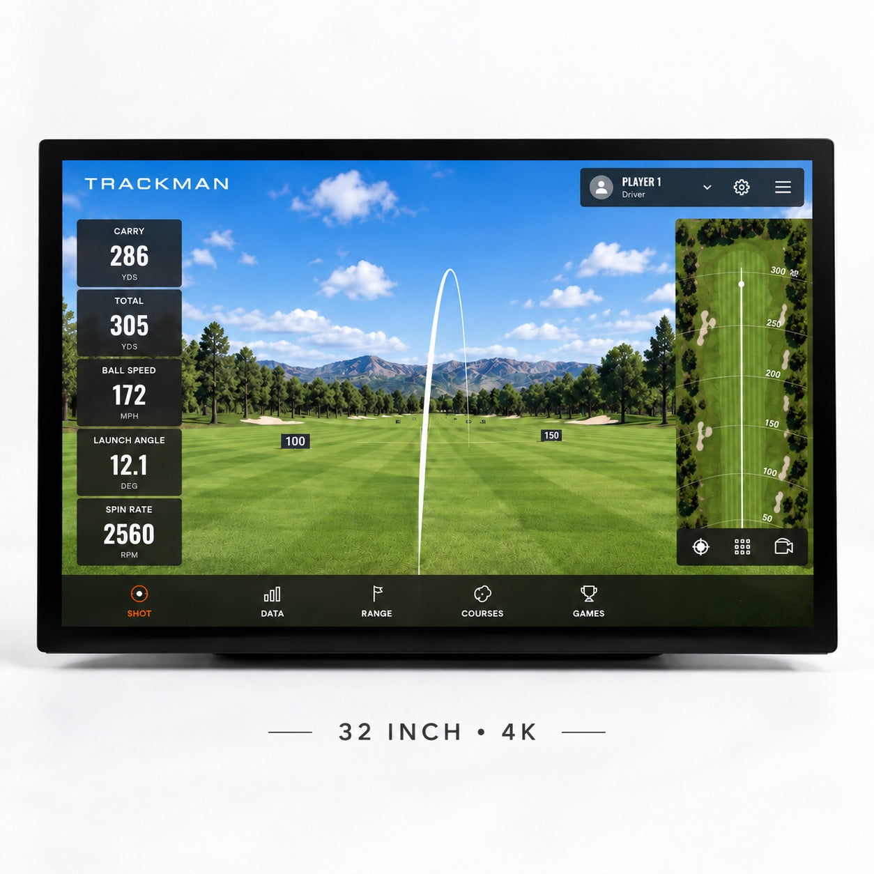Golfbays 4K berøringsskjermmonitor 32"