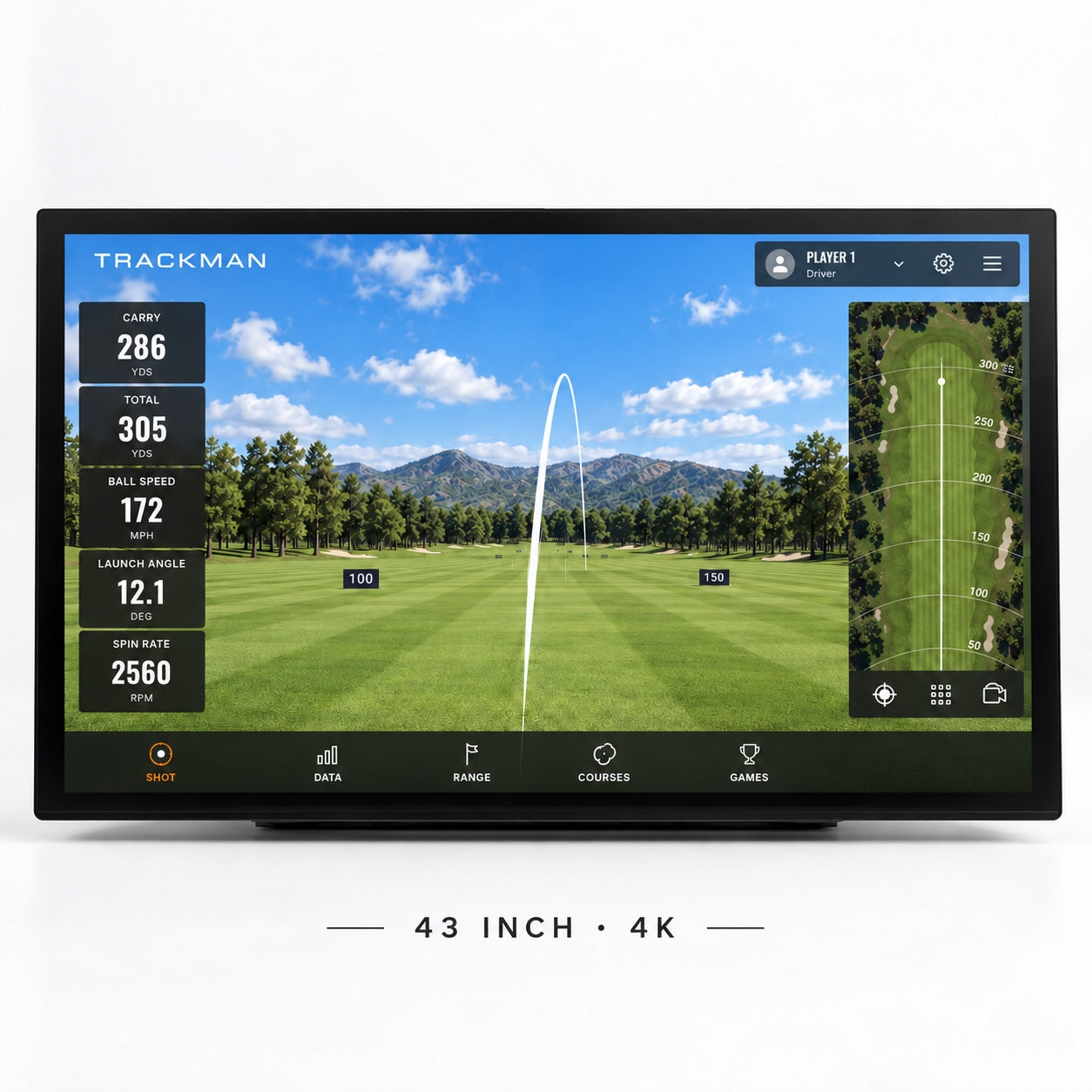 Golfbays 4K berøringsskjermmonitor 43"