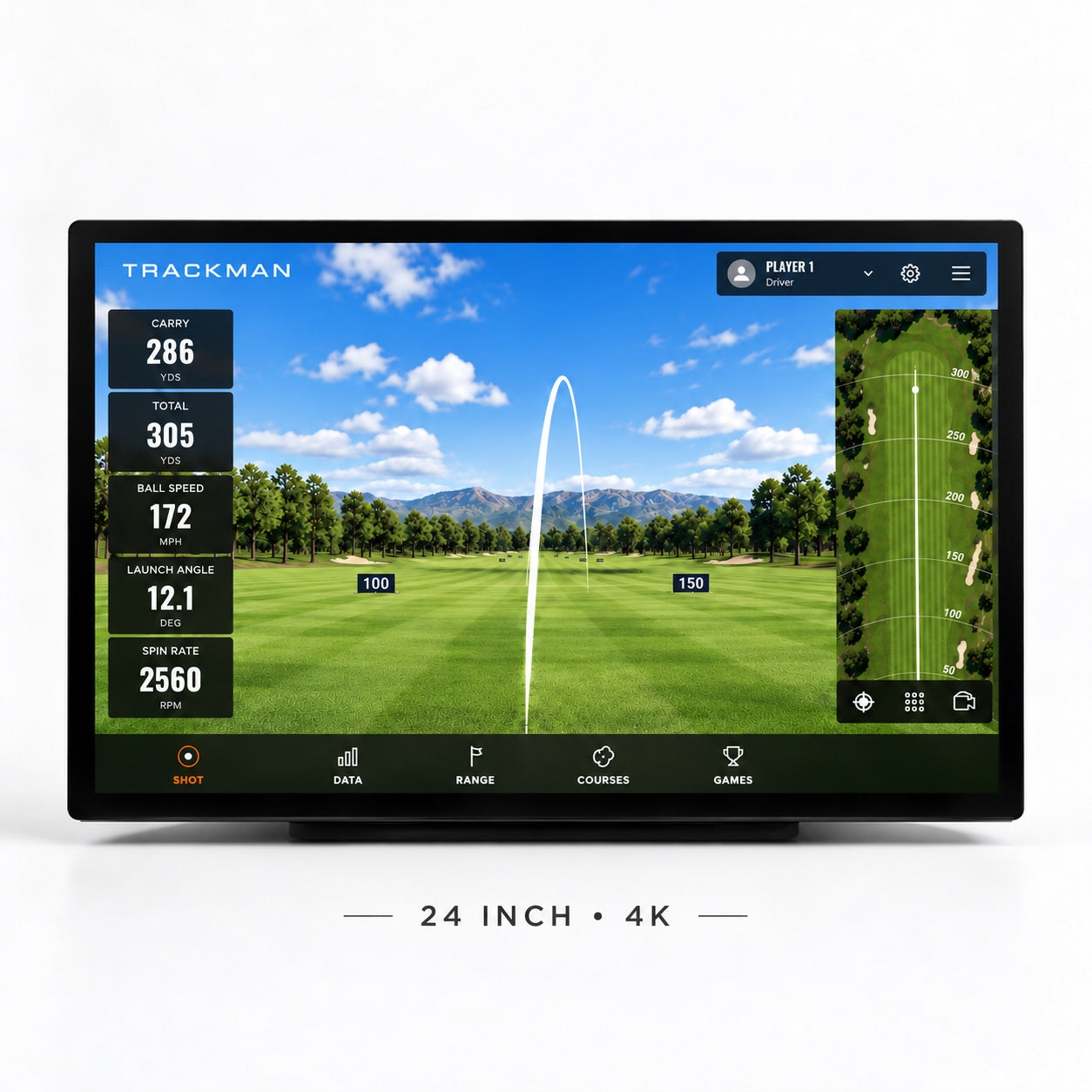 Golfbays 4K berøringsskjermmonitor 24"