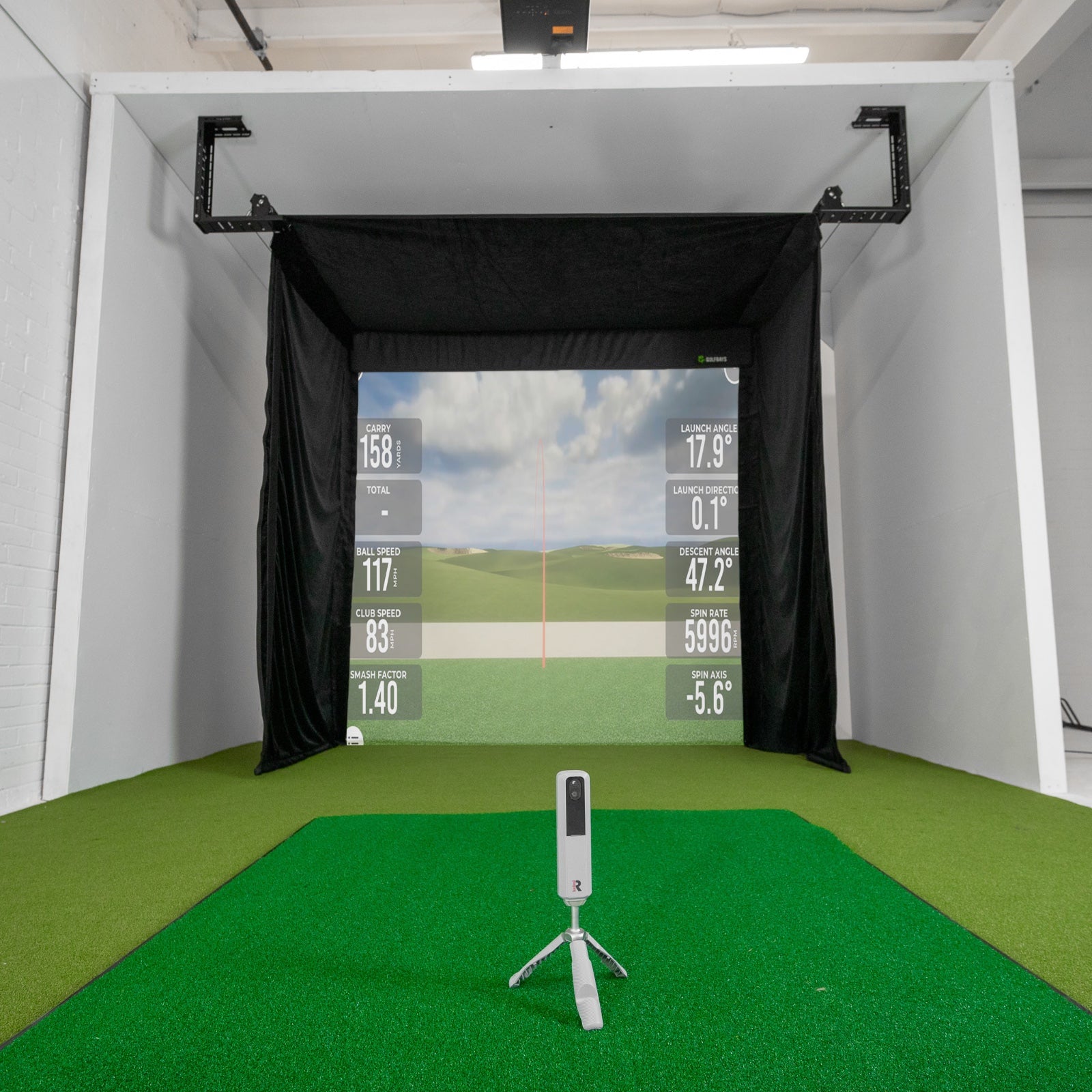 Rapsodo MLM2Pro Retractable Simbox Home Golf Simulator Package